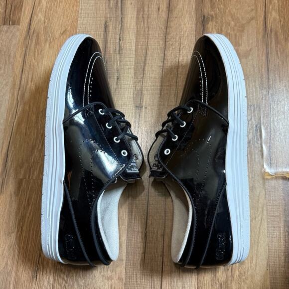 2014 Nike SB Lunarlon 8five2 Stefan Janoski Patent Black White main image 4